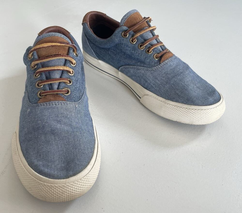 Polo Ralph Lauren Vaughn Saddle Denim Size US 8 D Men's Casual Shoes